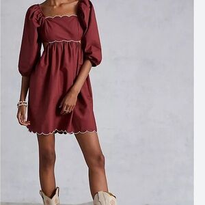 Anthropologie - Forever that girl scalloped mini dress